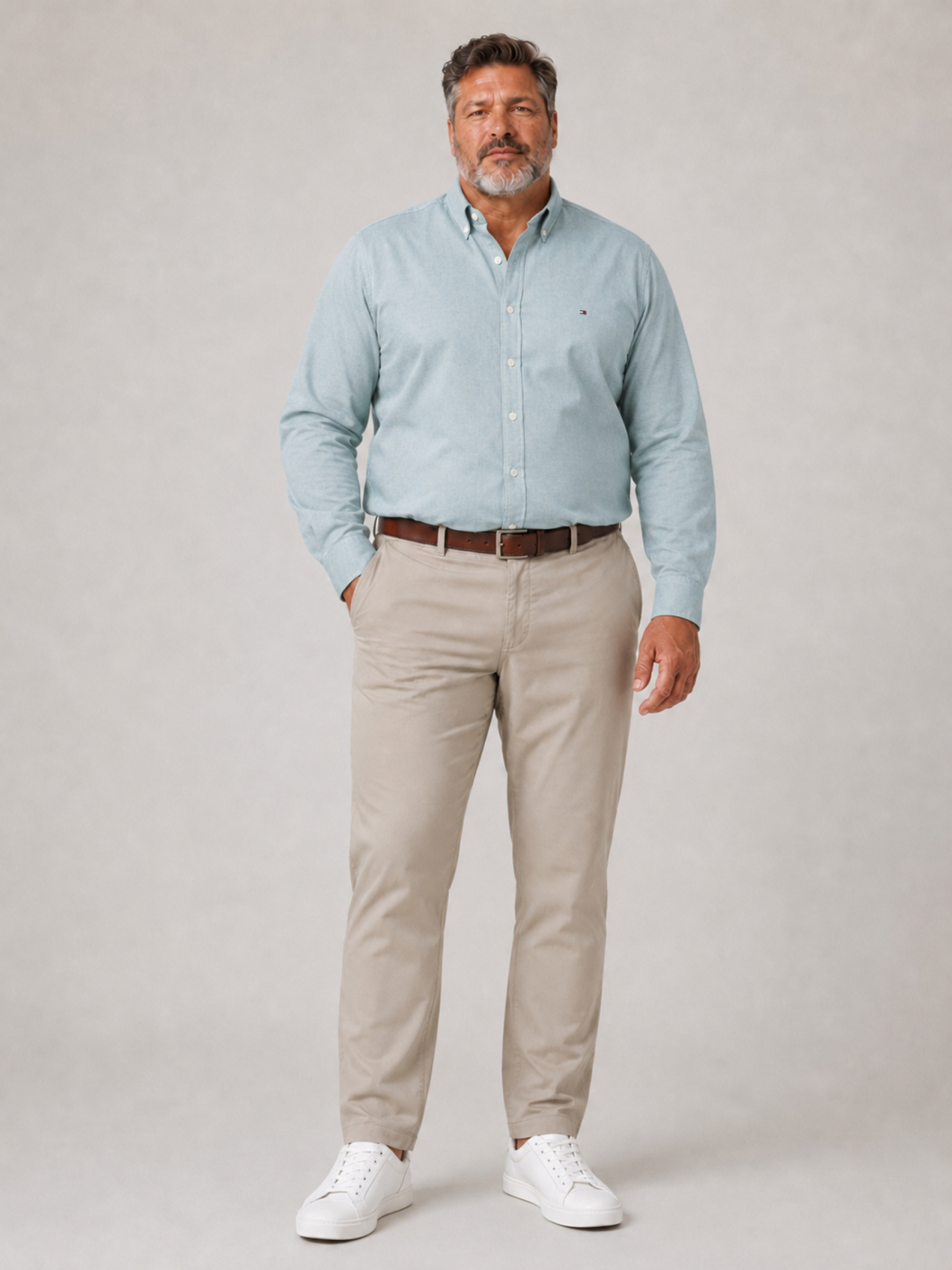 Chemise Oxford Grande Taille Vert Pastel