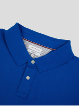 Polo Coton Piqué Grande Taille Bleu