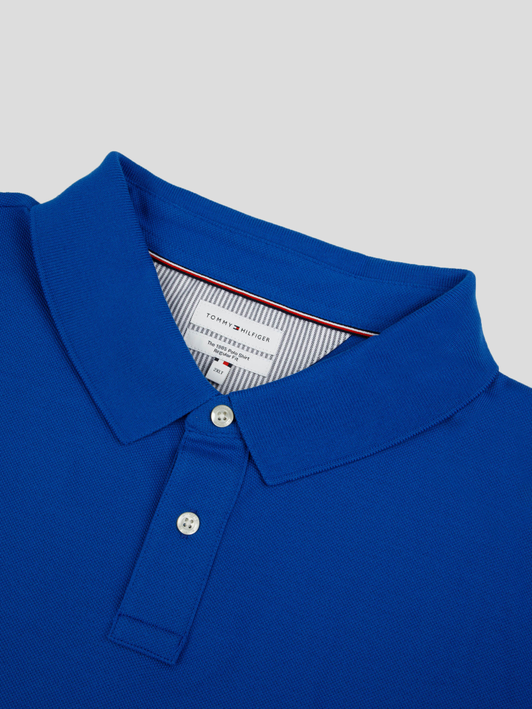 Polo Coton Piqué Grande Taille Bleu