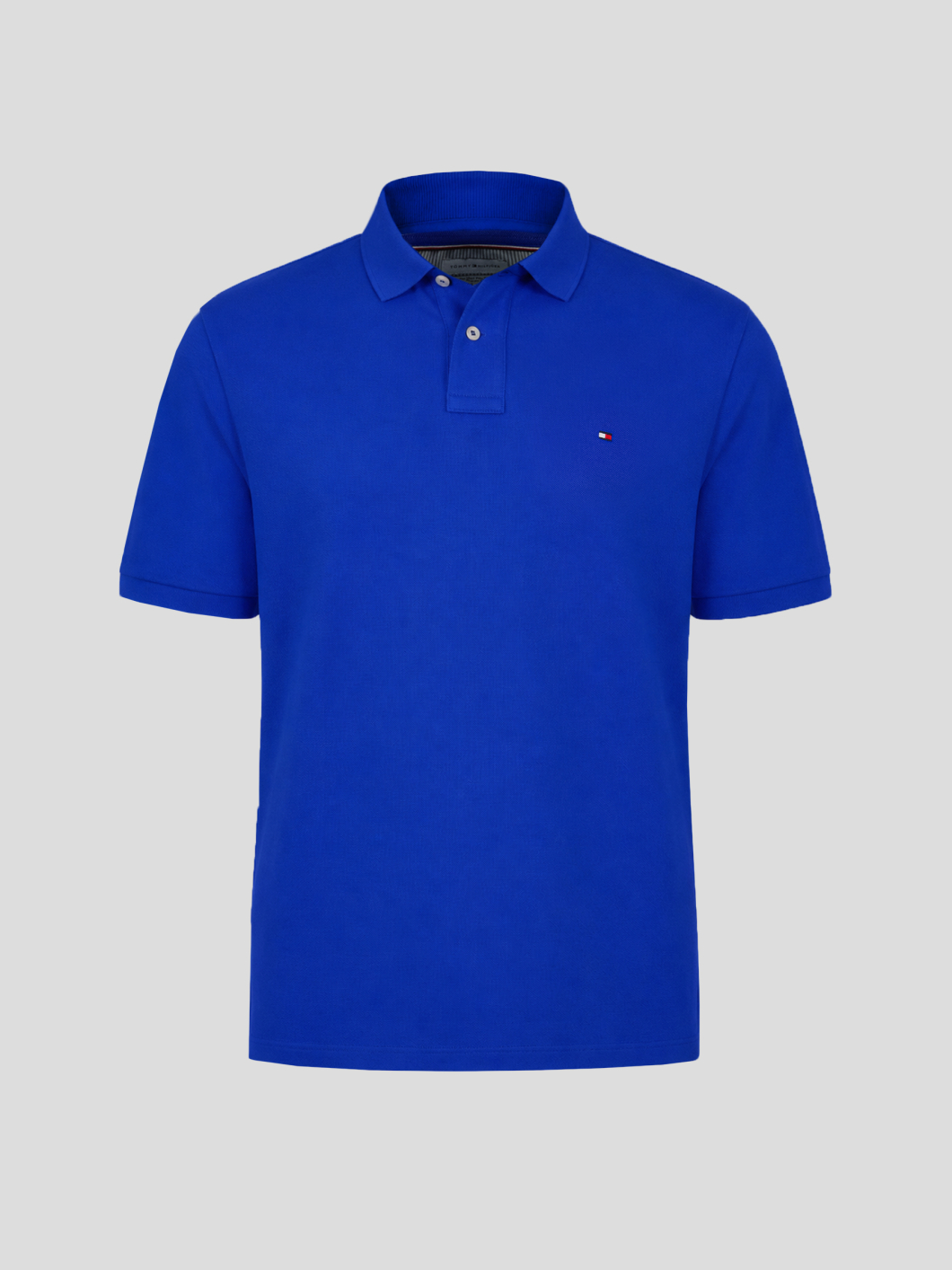 Polo Coton Piqué Grande Taille Bleu