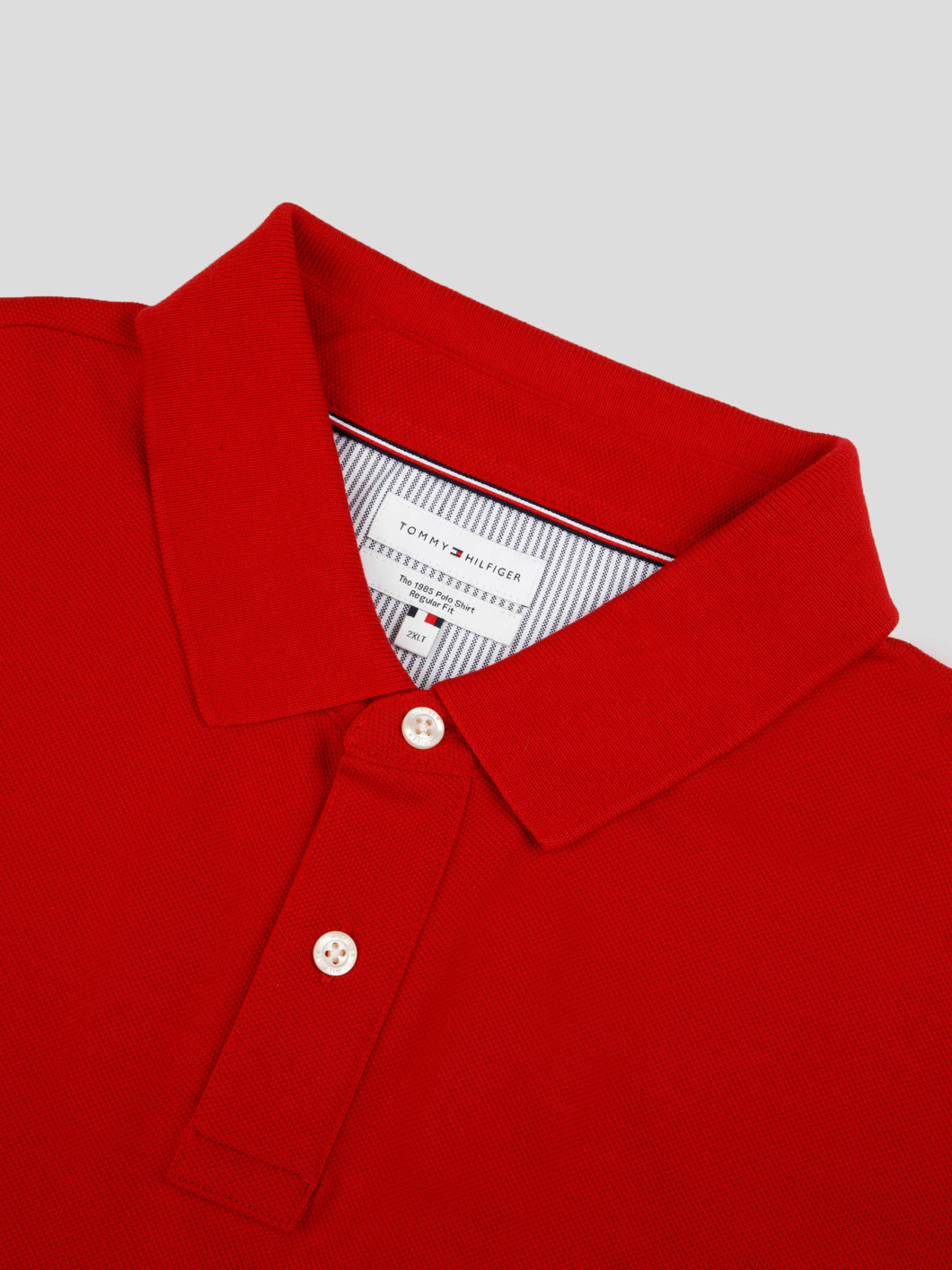 Polo Coton Piqué Grande Taille Rouge