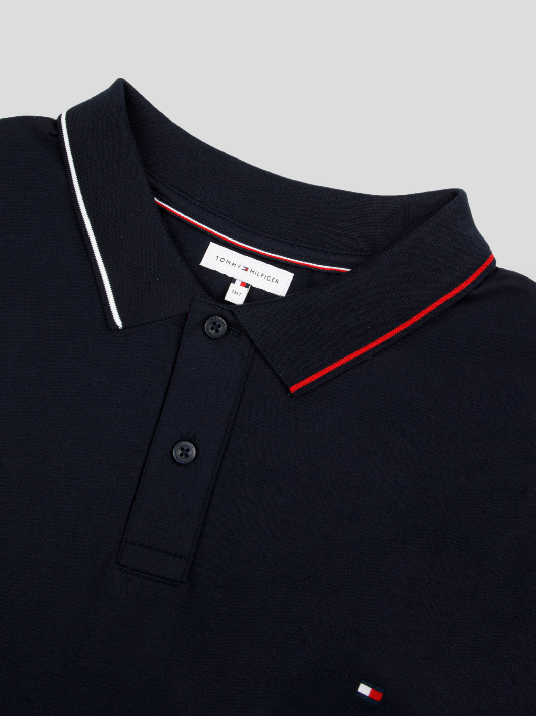 Polo Interlock Grande Taille Marine