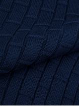 Pull Col Rond Texturé Grande Taille Marine