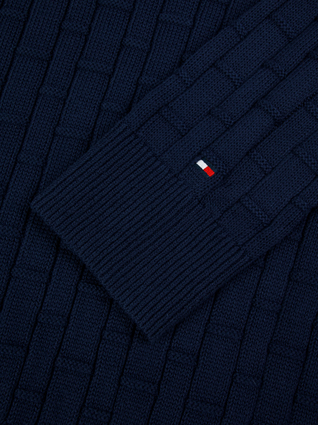 Pull Col Rond Texturé Grande Taille Marine