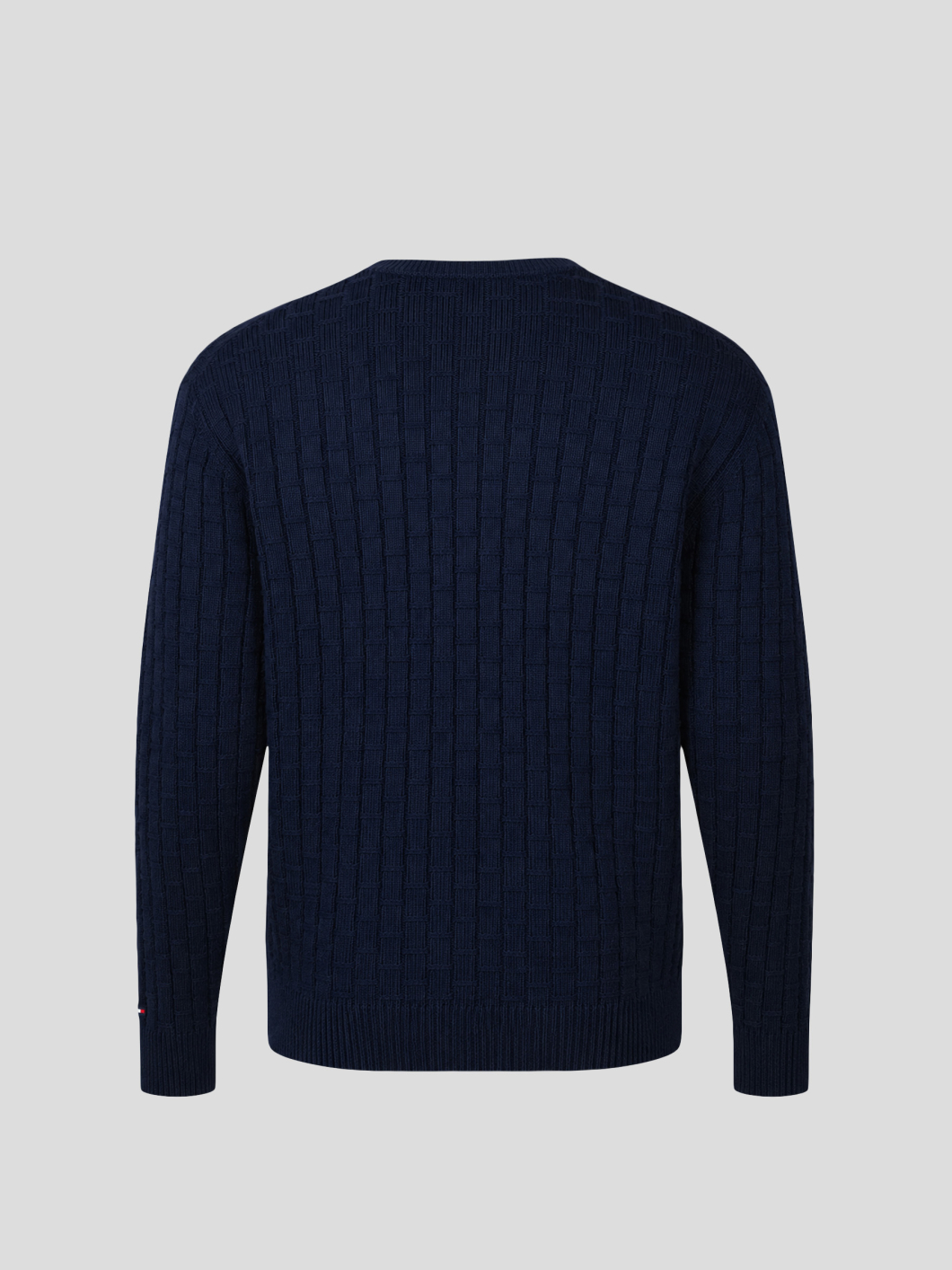Pull Col Rond Texturé Grande Taille Marine