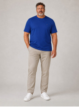 Tee-Shirt Logo Drapeau Grande Taille Bleu