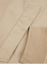 Blouson Zippé Col Montant Grande Taille Beige