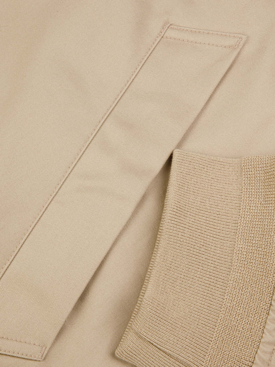 Blouson Zippé Col Montant Grande Taille Beige
