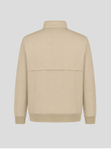 Blouson Zippé Col Montant Grande Taille Beige