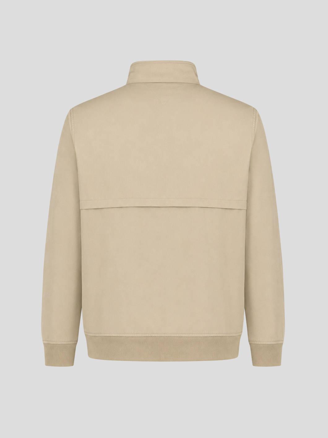 Blouson Zippé Col Montant Grande Taille Beige