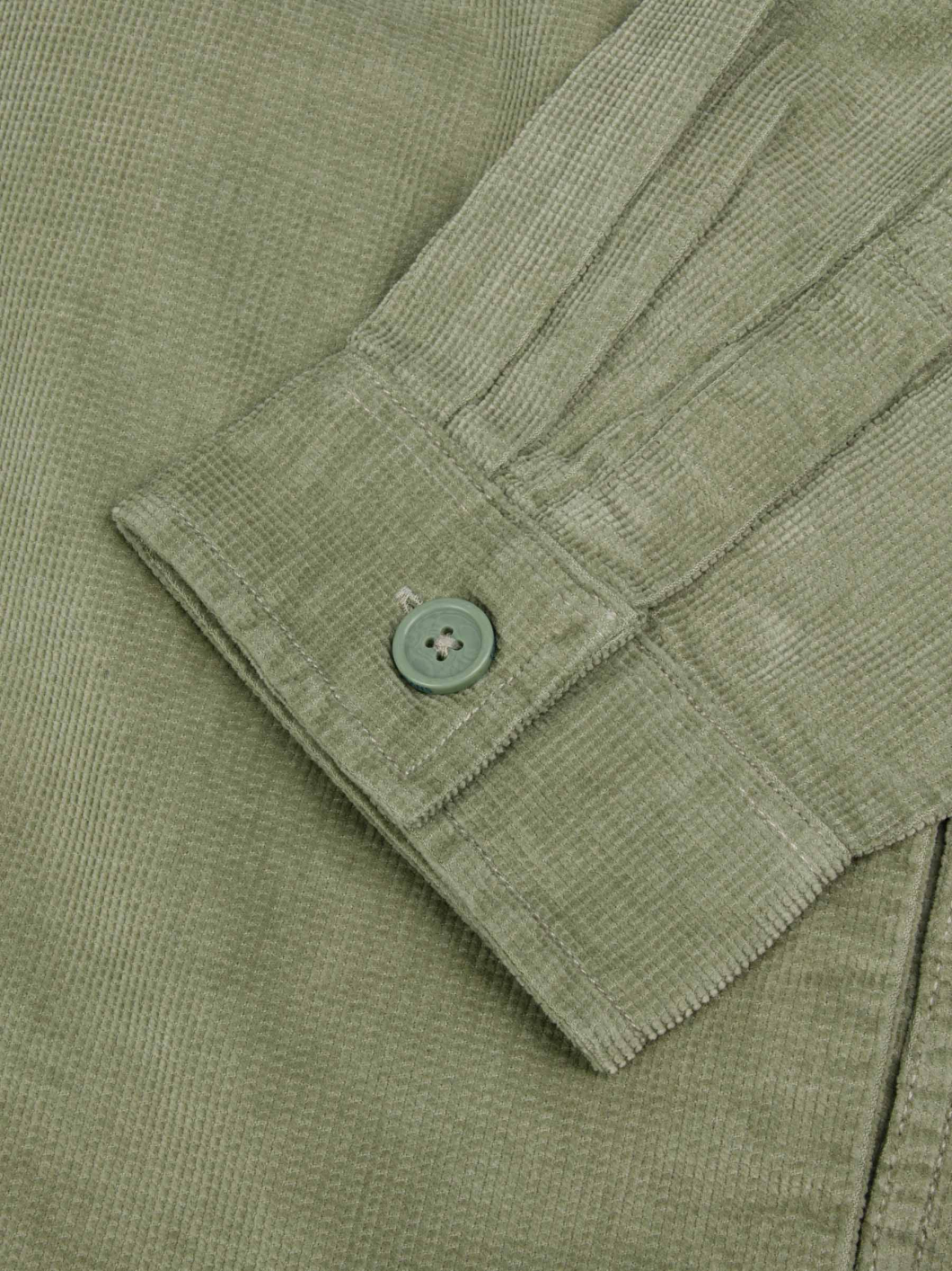 Surchemise Velours Gaufré Grande Taille Verte