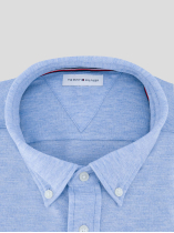 Chemise Maille Piquée Grande Taille Ciel