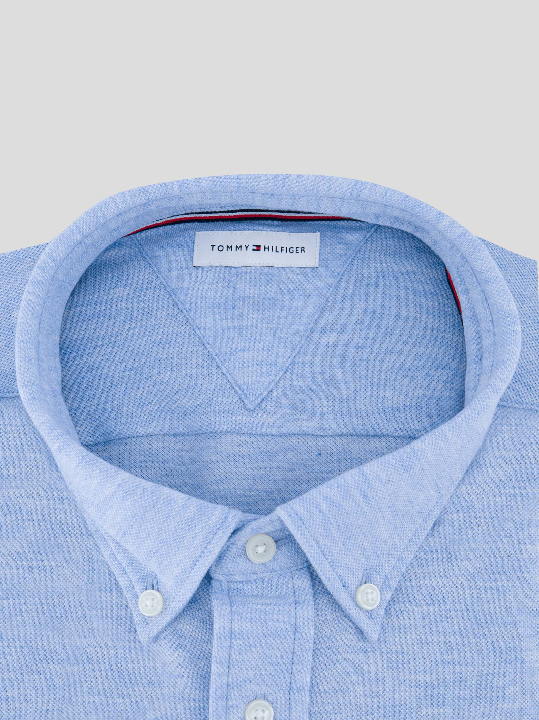 Chemise Maille Piquée Grande Taille Ciel