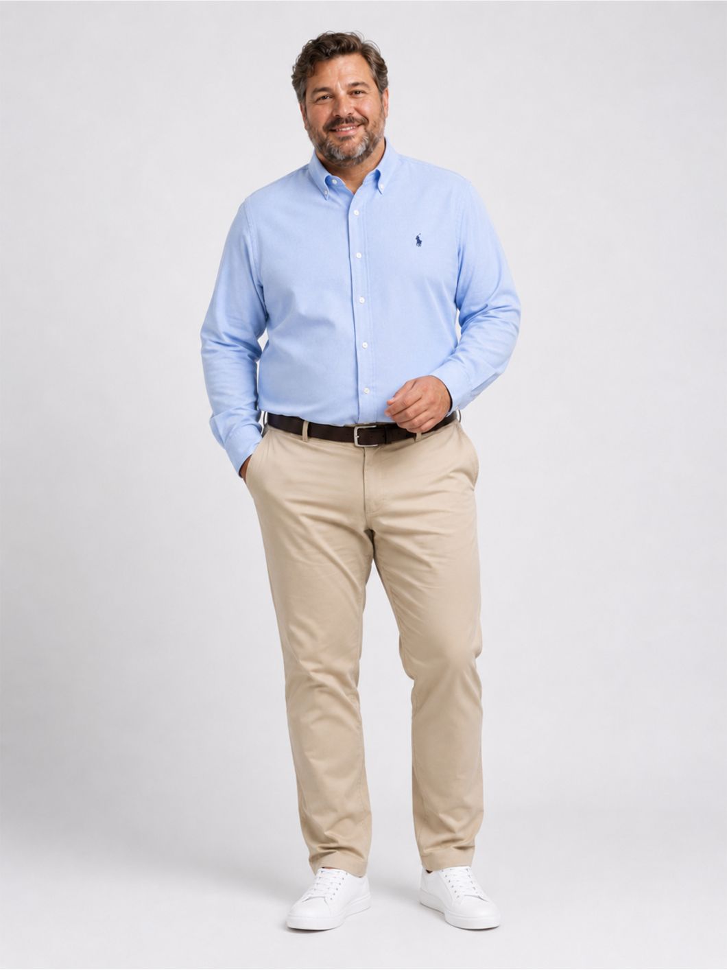 Chemise Maille Piquée Grande Taille Bleue