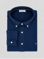 Chemise Maille Piquée Grande Taille Bleue