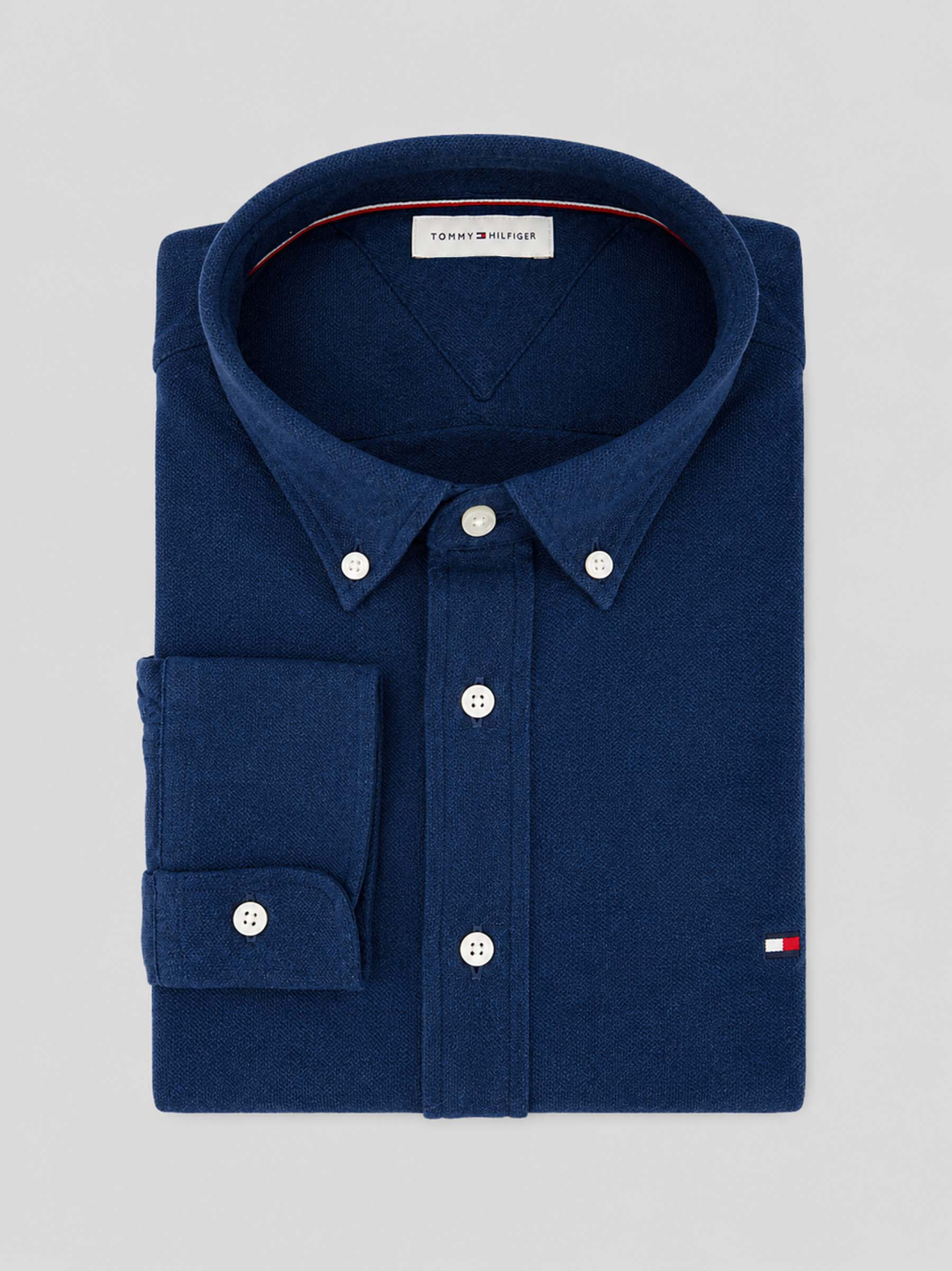 Chemise Maille Piquée Grande Taille Bleue