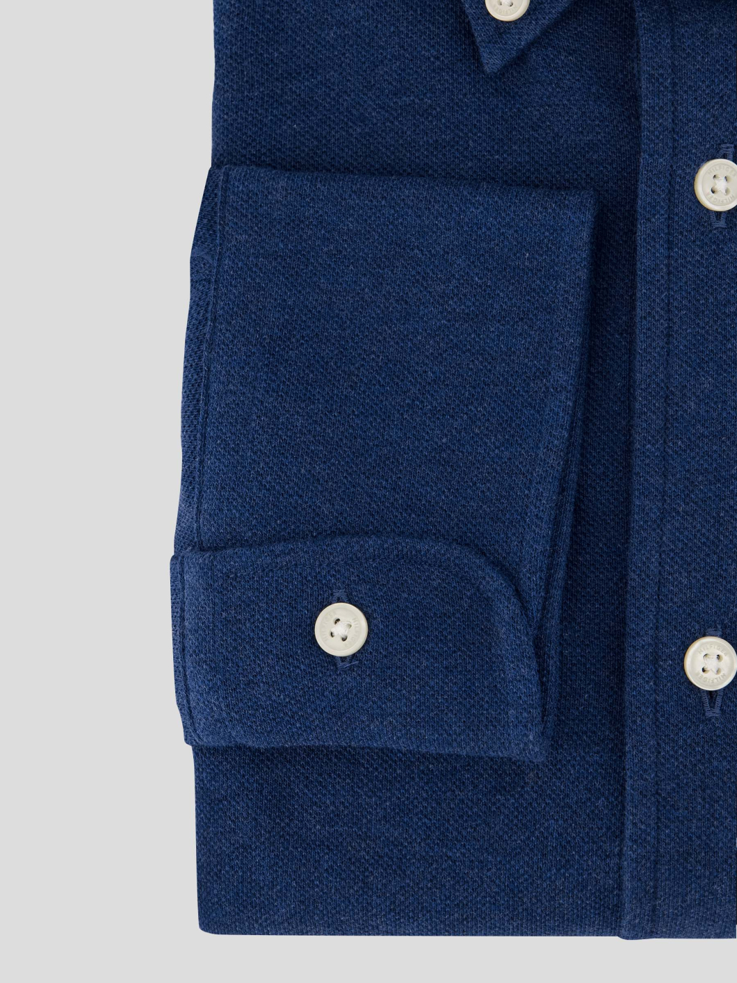 Chemise Maille Piquée Grande Taille Bleue