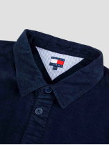 Surchemise Velours Gaufré Grande Taille Marine
