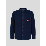 Surchemise Velours Gaufré Grande Taille Marine