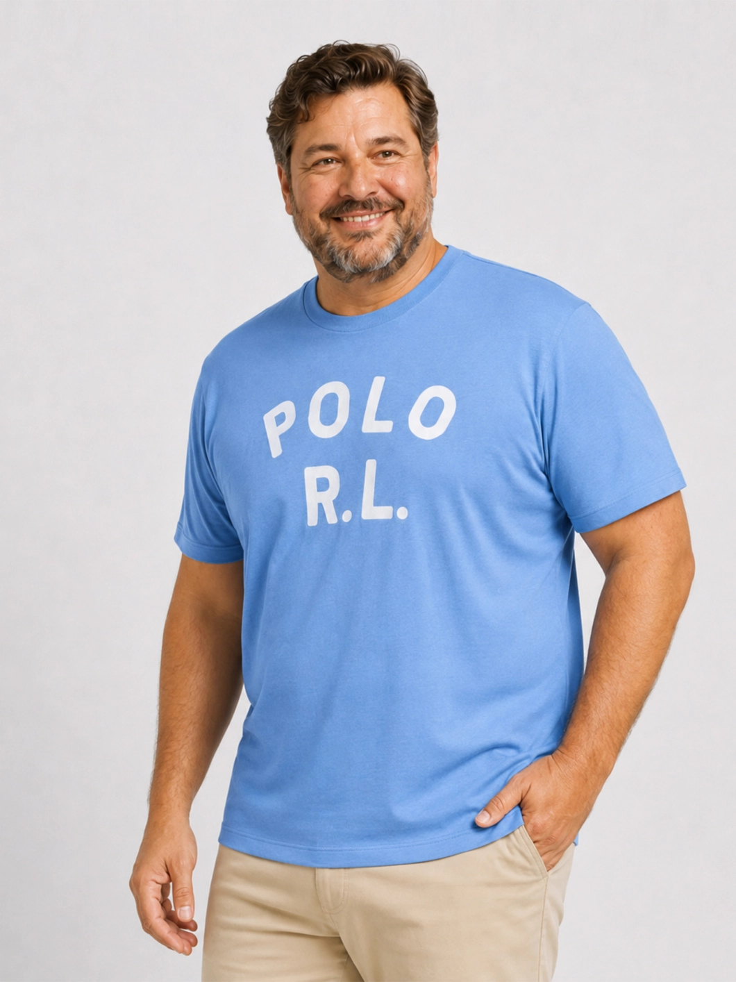 Tee-shirt Jersey POLO R.L. Grande Taille Ciel