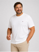 Tee-Shirt Logo Drapeau Grande Taille Blanc