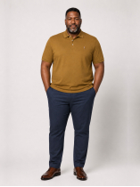 Polo Interlock Grande Taille Marron Café