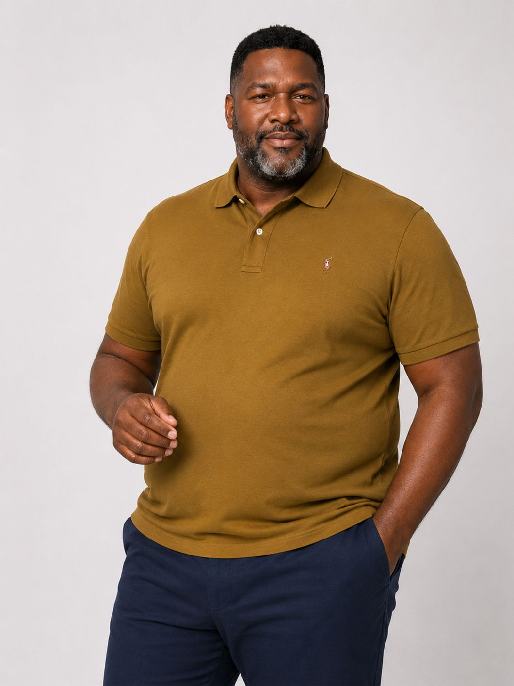 Polo Interlock Grande Taille Marron Café
