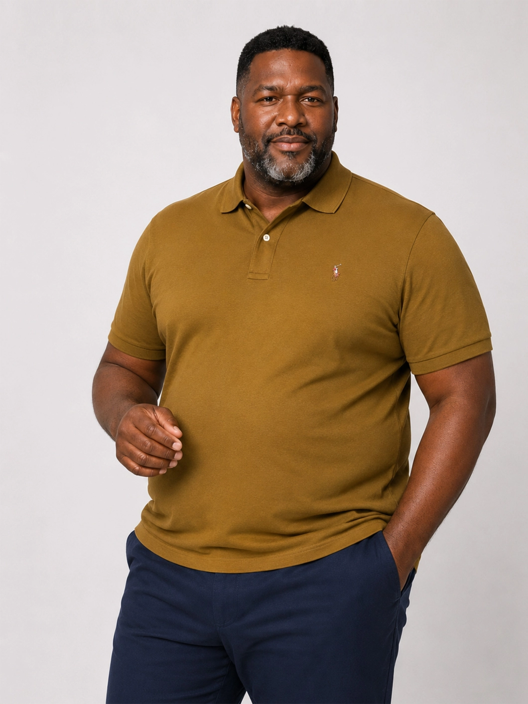 Polo Interlock Grande Taille Marron Café