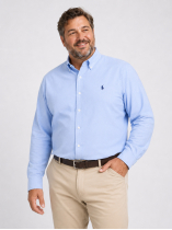 Chemise Maille Piquée Grande Taille Bleue