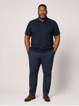 Polo Coton Piqué Grande Taille Marine