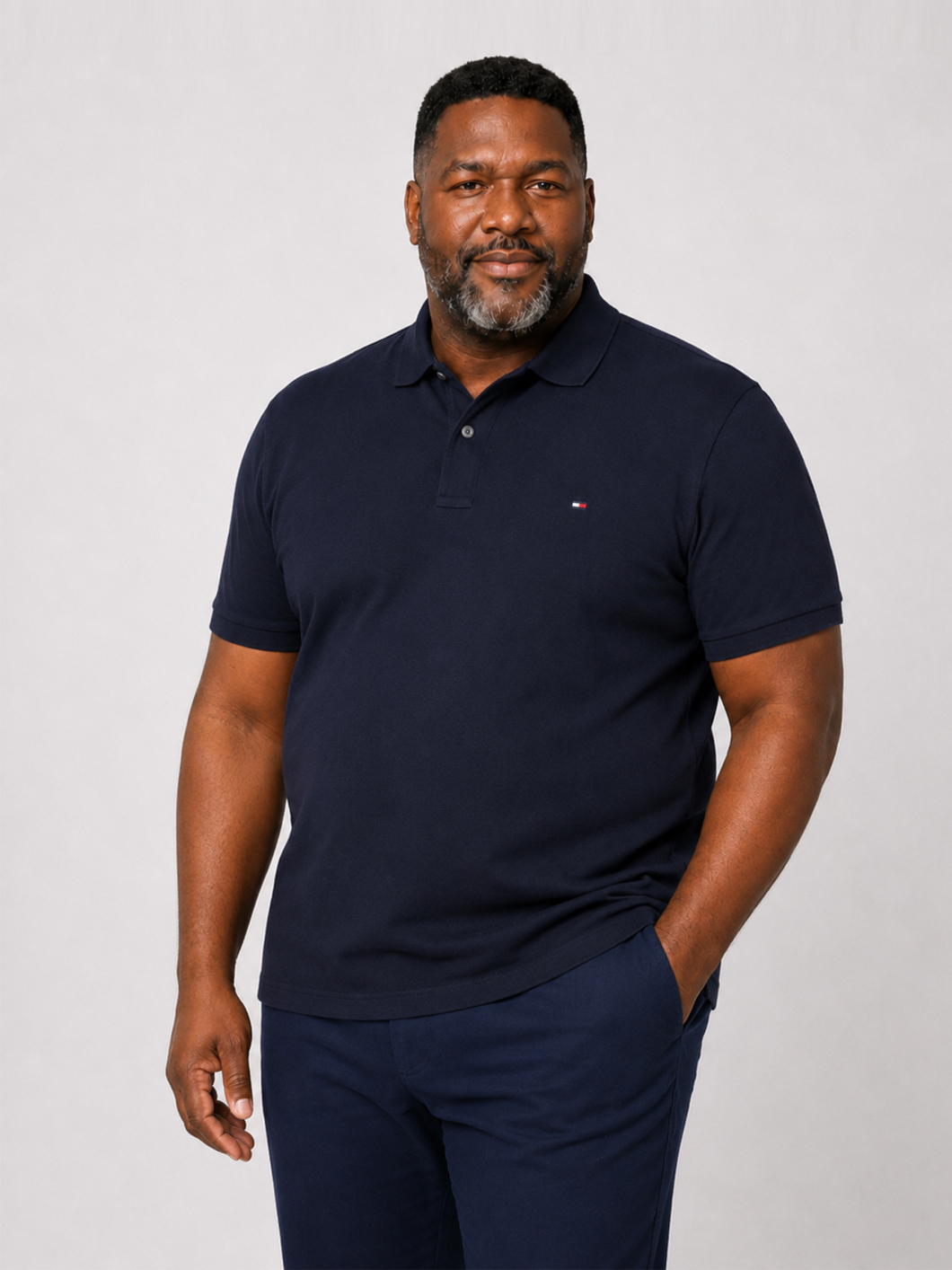 Polo Coton Piqué Grande Taille Marine