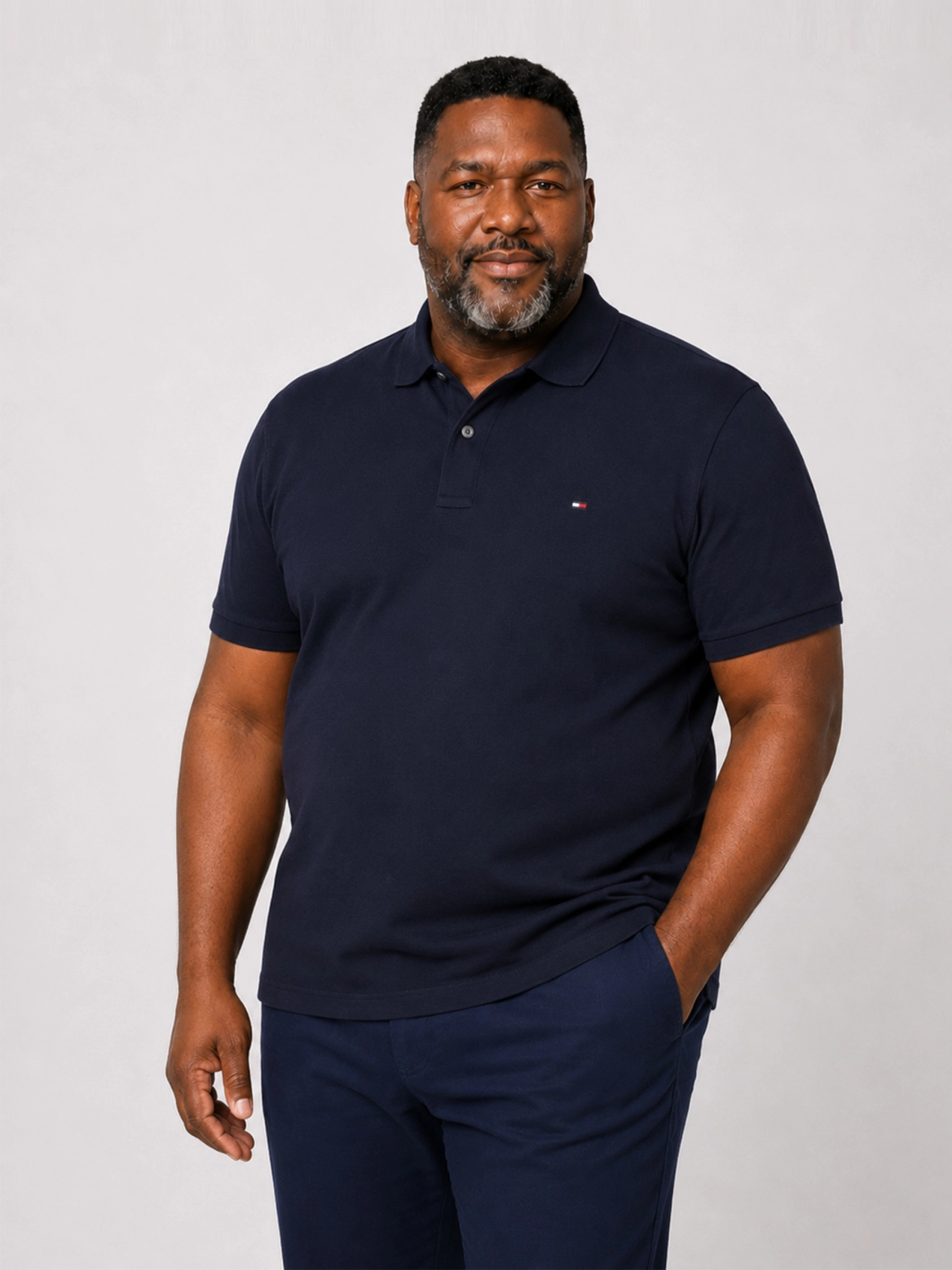 Polo Coton Piqué Grande Taille Marine