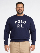 Sweatshirt Col Rond POLO R.L. Grande Taille Marine