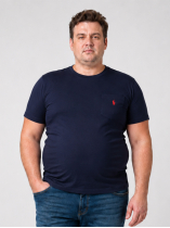 Tee-shirt Jersey avec Poche Grande Taille Marine