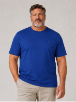 Tee-Shirt Logo Drapeau Grande Taille Bleu