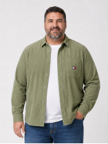 Surchemise Velours Gaufré Grande Taille Verte