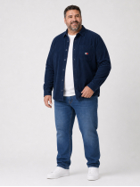 Surchemise Velours Gaufré Grande Taille Marine