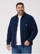 Surchemise Velours Gaufré Grande Taille Marine