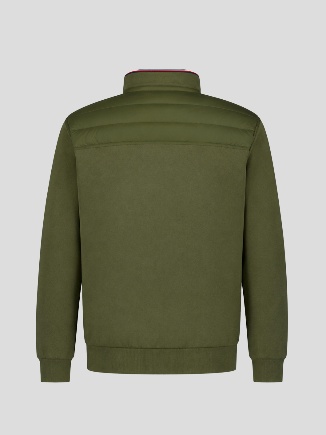 Cardigan Zippé Mix Media Grande Taille Kaki