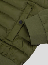 Cardigan Zippé Mix Media Grande Taille Kaki