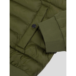 Cardigan Zippé Mix Media Grande Taille Kaki