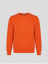Pull Col Rond Texturé Grande Taille Orange