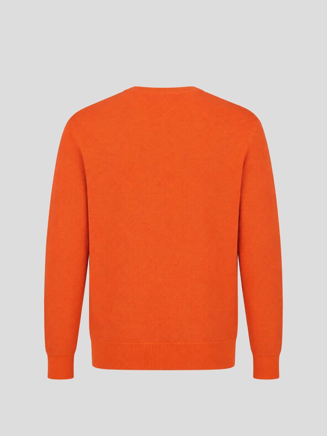 Pull Col Rond Texturé Grande Taille Orange