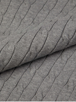 Pull Col Camionneur Torsadé Grande Taille Gris