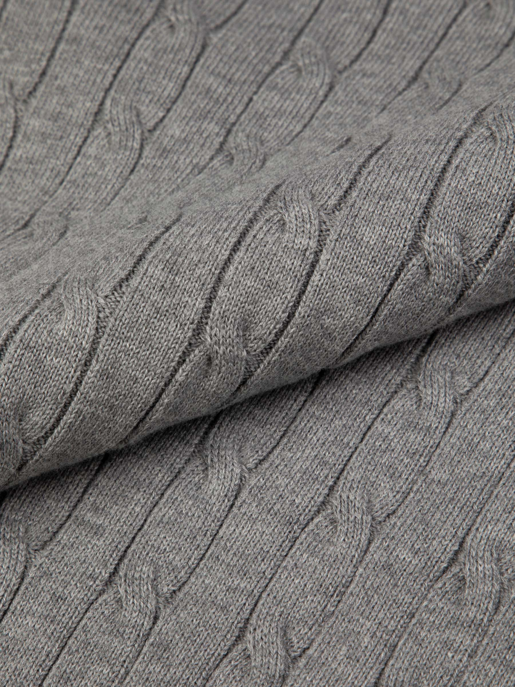 Pull Col Camionneur Torsadé Grande Taille Gris
