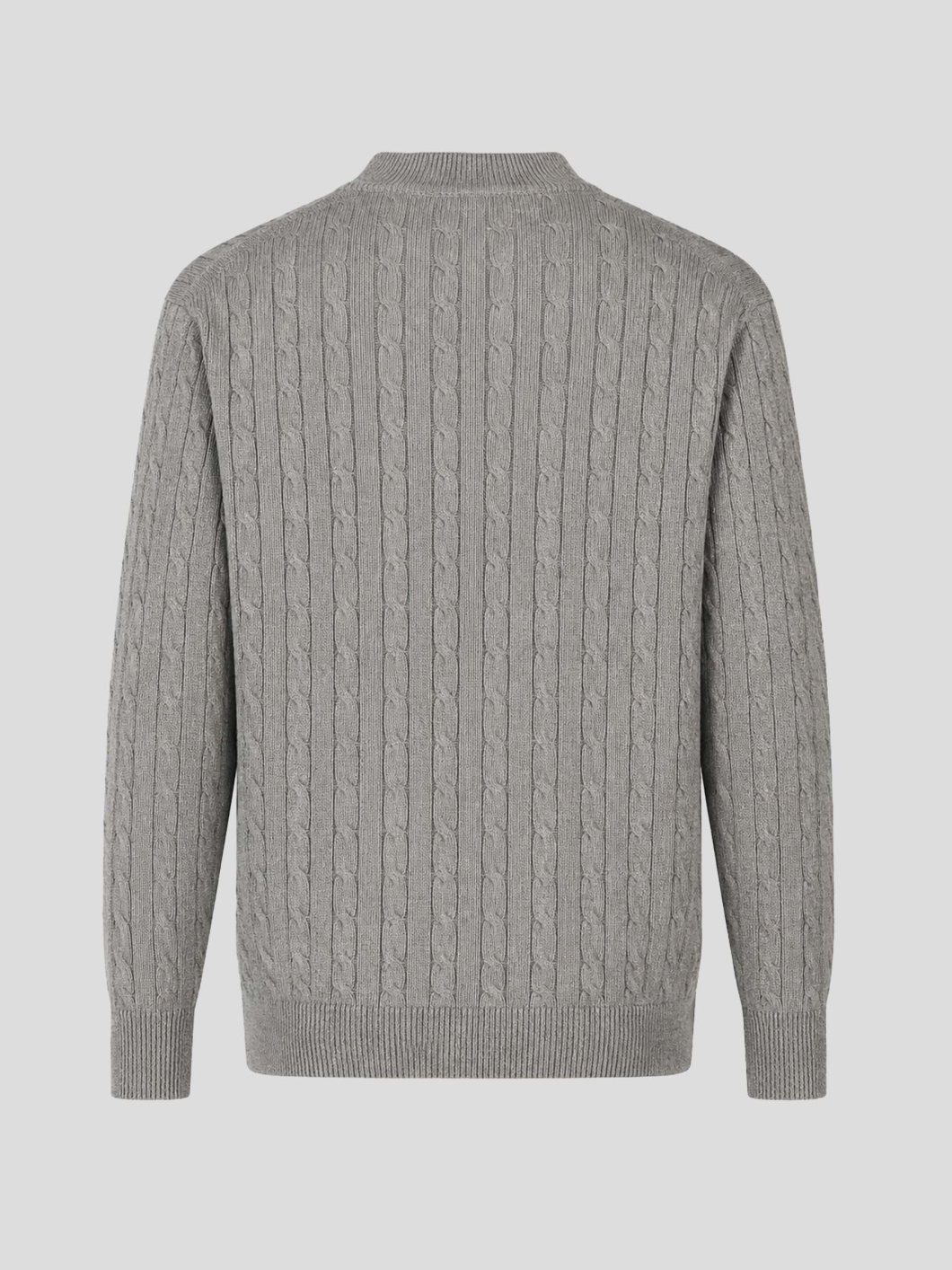 Pull Col Camionneur Torsadé Grande Taille Gris