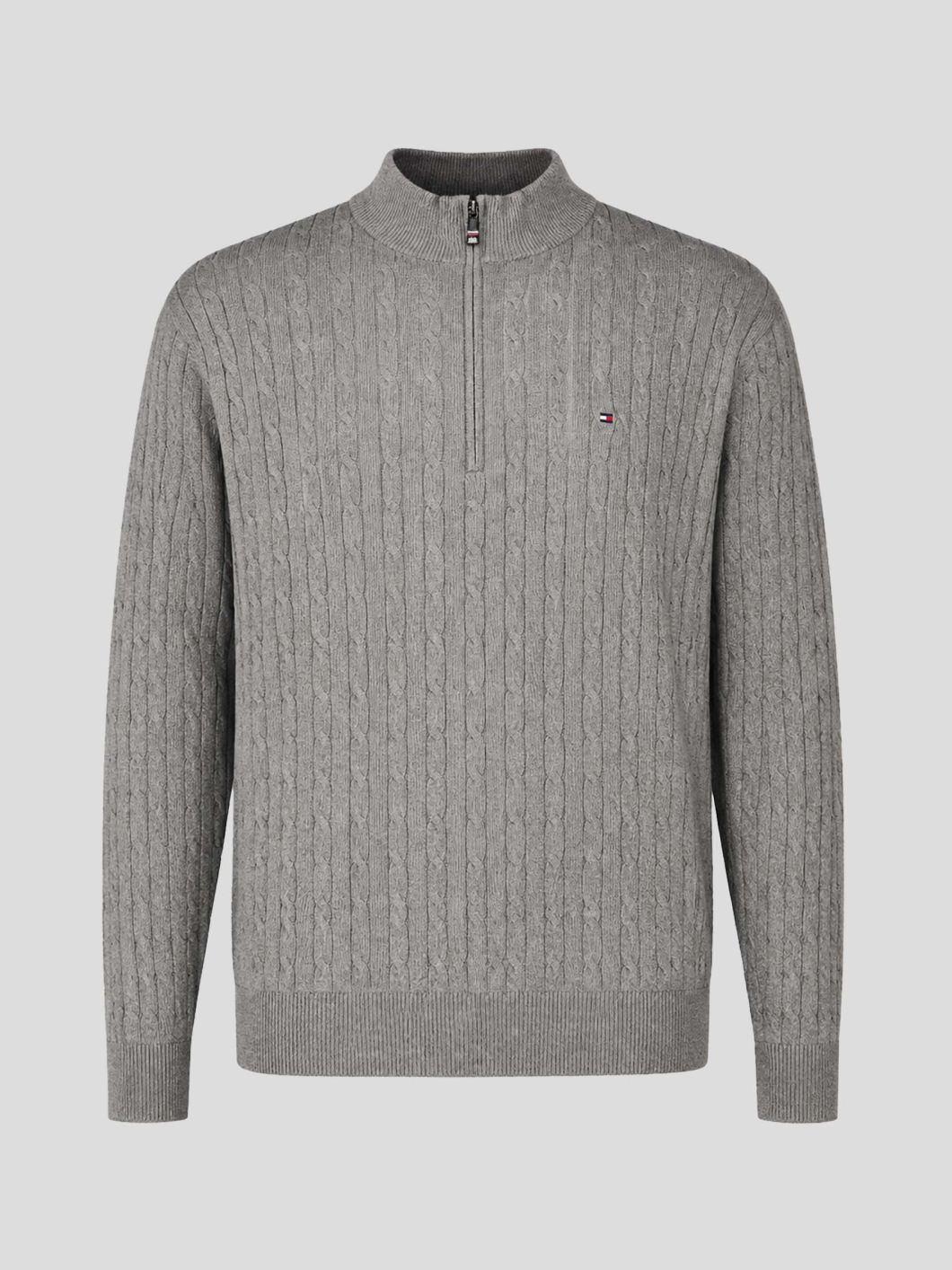 Pull Col Camionneur Torsadé Grande Taille Gris