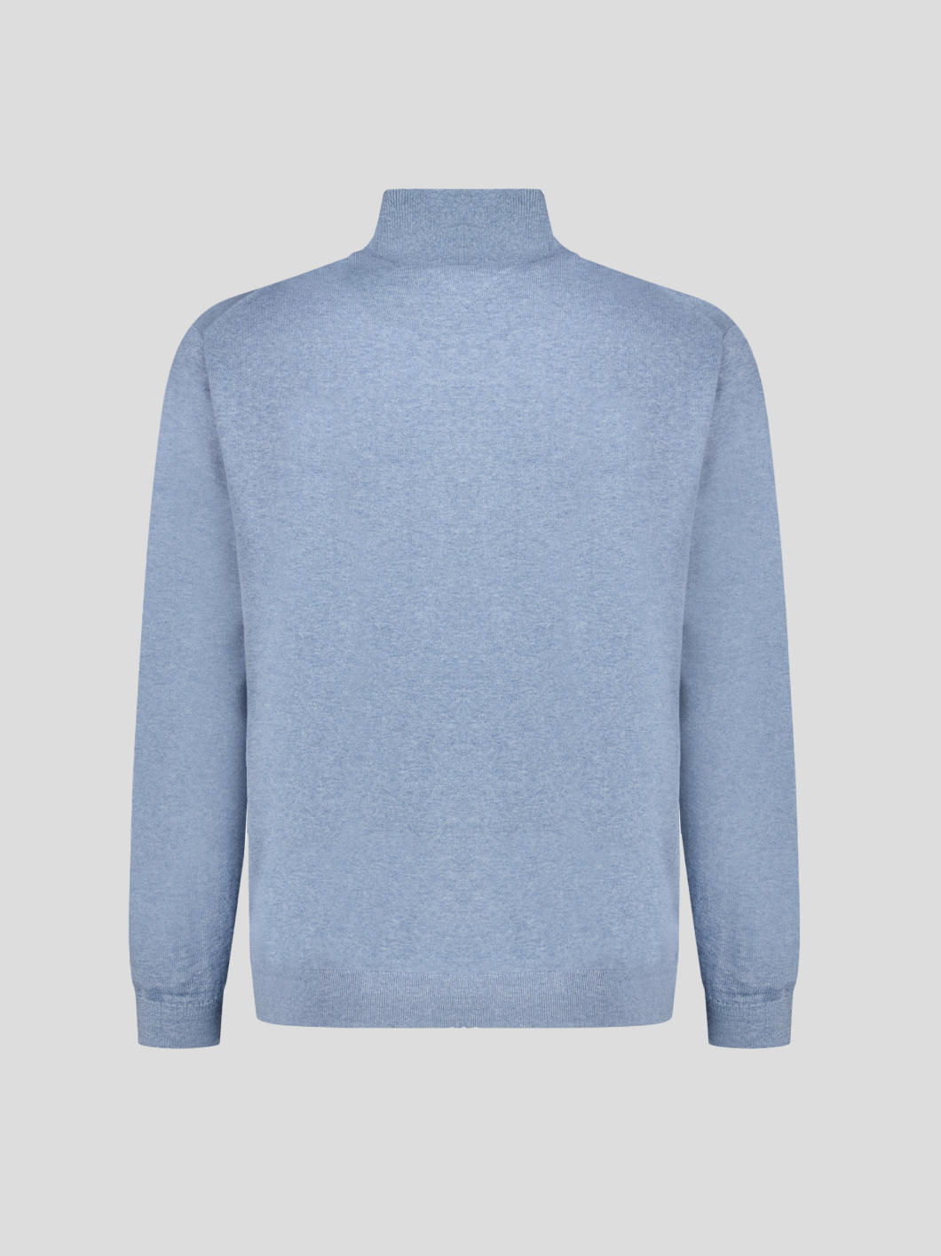Cardigan Zippé Col Camionneur Grande Taille Bleu