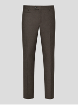 Pantalon Faux Uni Grande Taille Marron