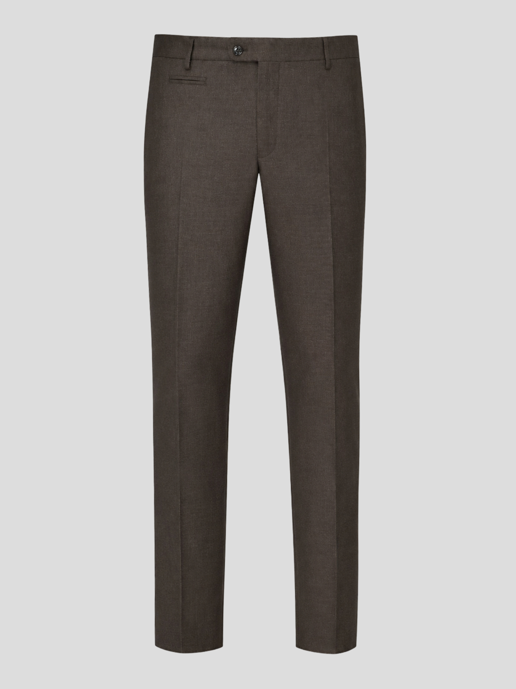 Pantalon Faux Uni Grande Taille Marron
